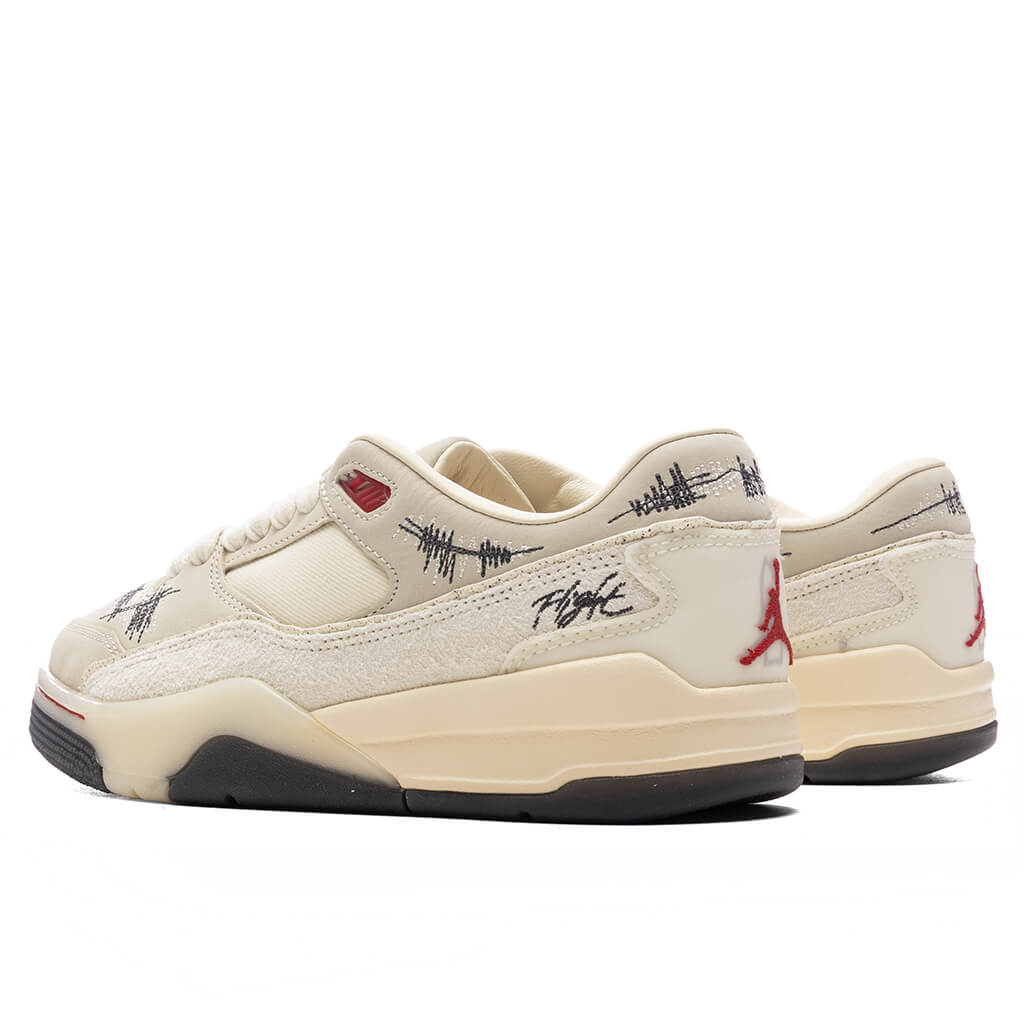 Air Jordan x Téla Women's Flight Court SP 'Crèpe' - Coconut Milk/Varsity Red/Muslin - Image 3