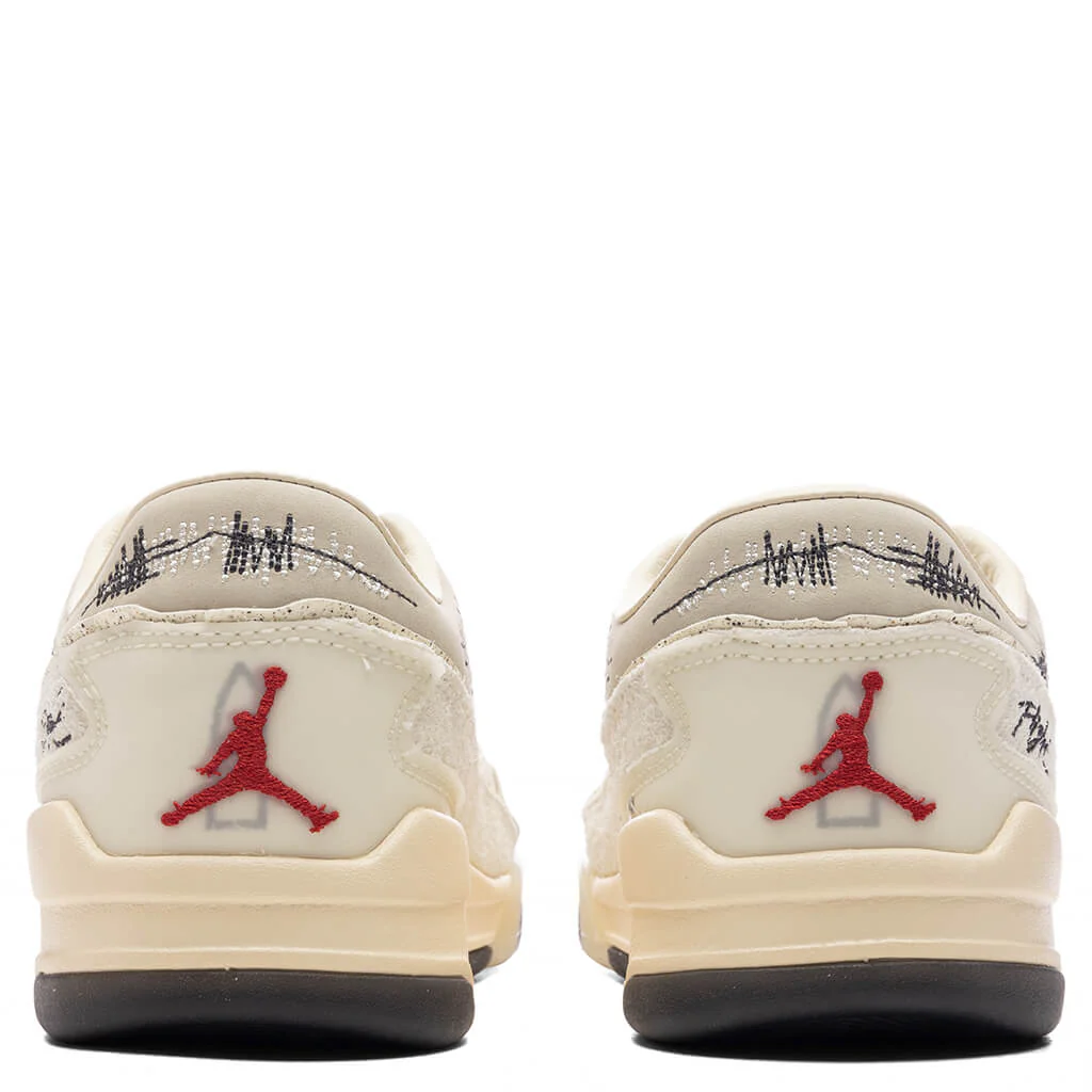 Air Jordan x Téla Women's Flight Court SP 'Crèpe' - Coconut Milk/Varsity Red/Muslin - Image 4