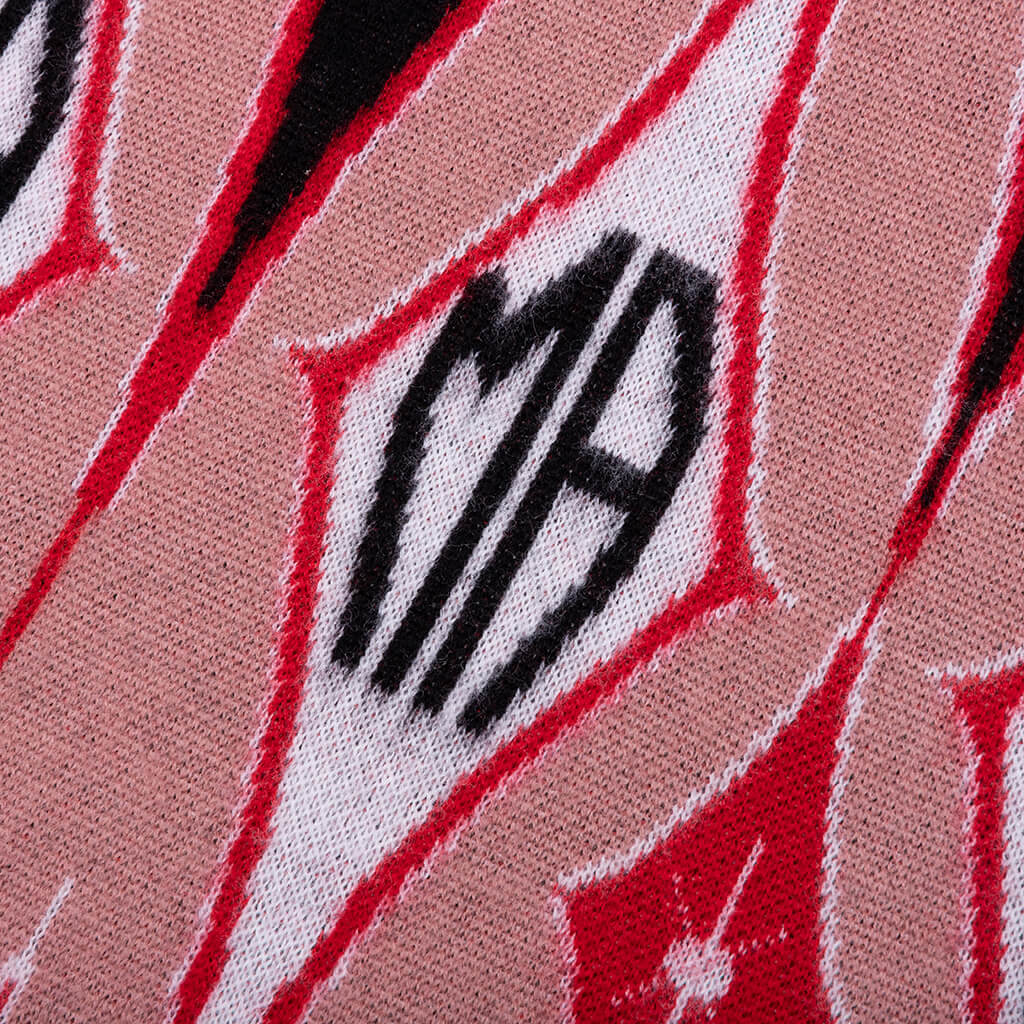 Argyle Jacquard S/S Polo - Red - Image 5