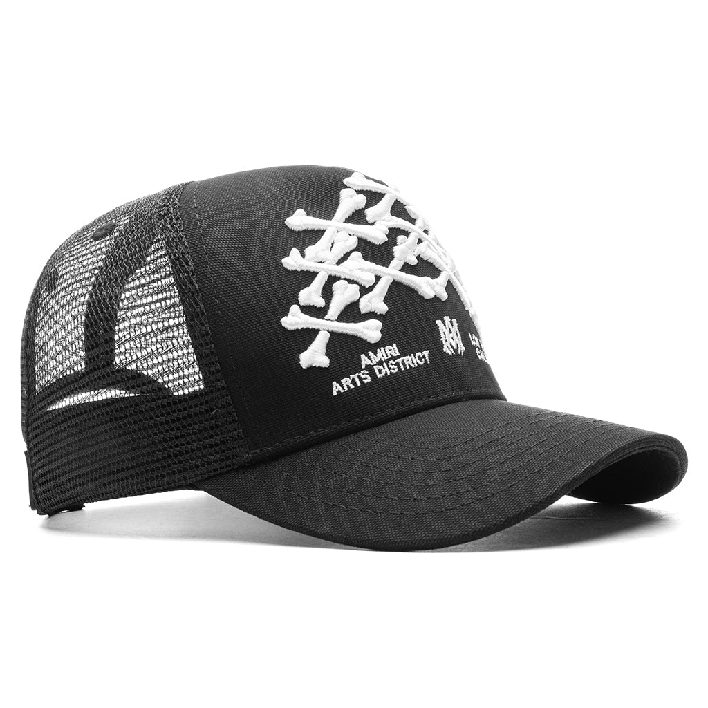 Bones Stacked Trucker Hat - Black - Image 3