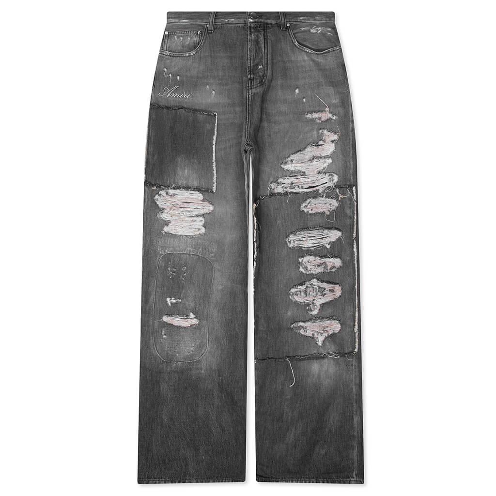 Carpenter Repaired Baggy Jean - Crafted Black