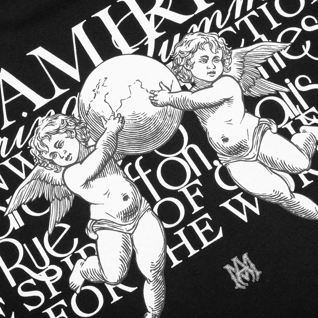 Cherub Text Tee - Black - Image 4