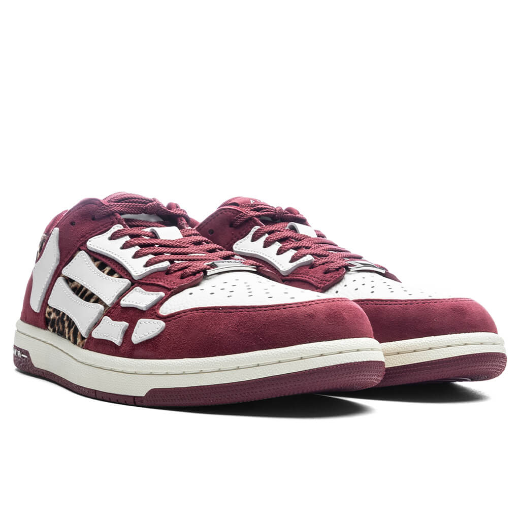 Leopard Skel Top Low - Burgundy - Image 2