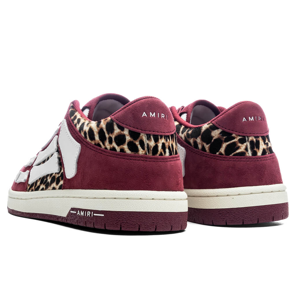 Leopard Skel Top Low - Burgundy - Image 3
