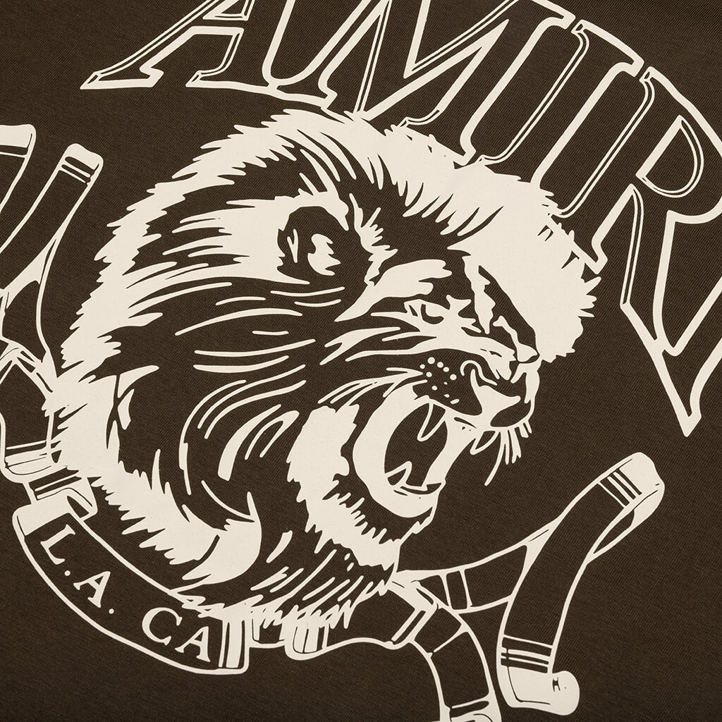 Lion Outline Tee - Dark Brown - Image 4