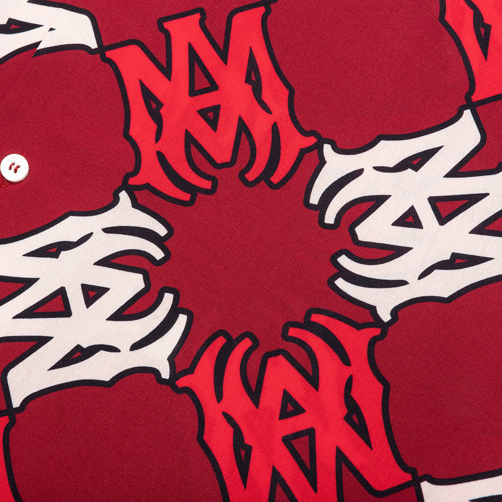 MA Quad Bowling Shirt - Deep Red - Image 4
