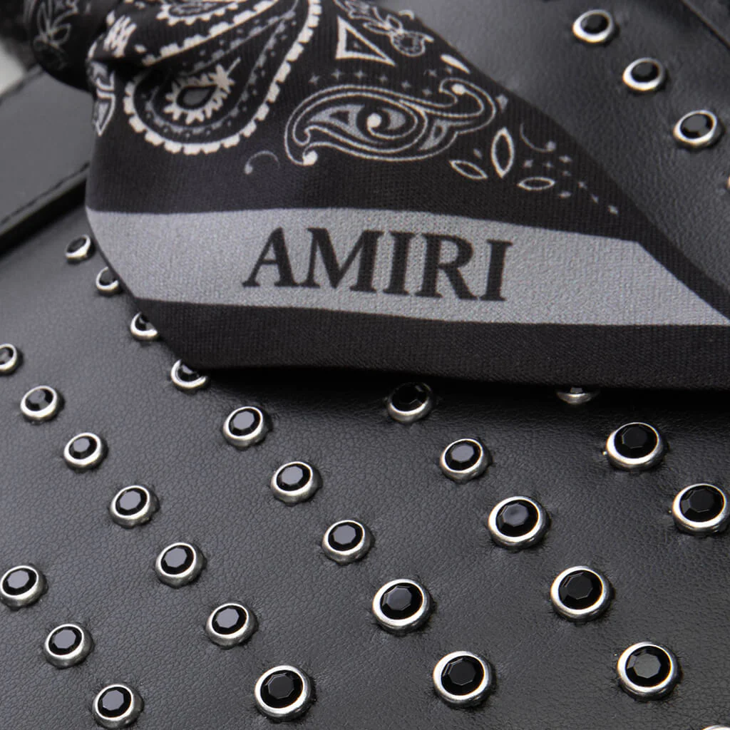 Micro Triangle Stud Bag - Black - Image 3
