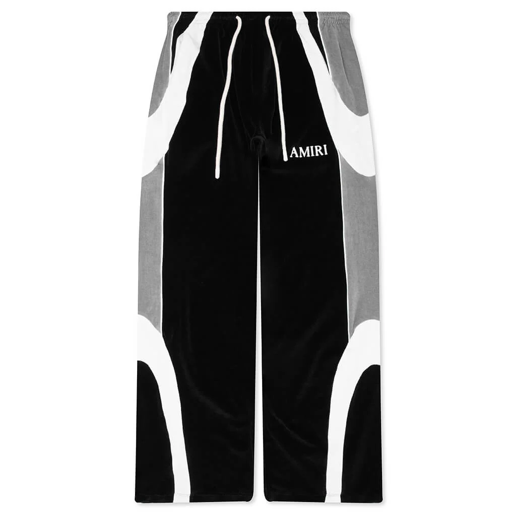 Oversized Panel Track Pant - Black