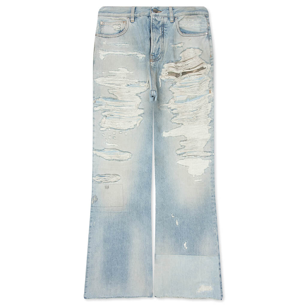 Repaired Boot Cut Jean - Mist Indigo
