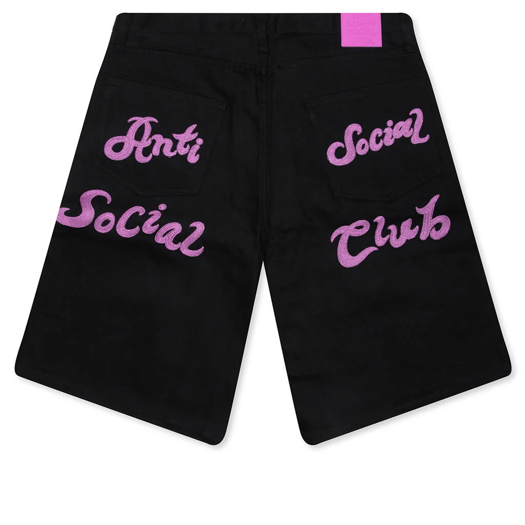 Chainstitch Carpenter Shorts - Black - Image 2