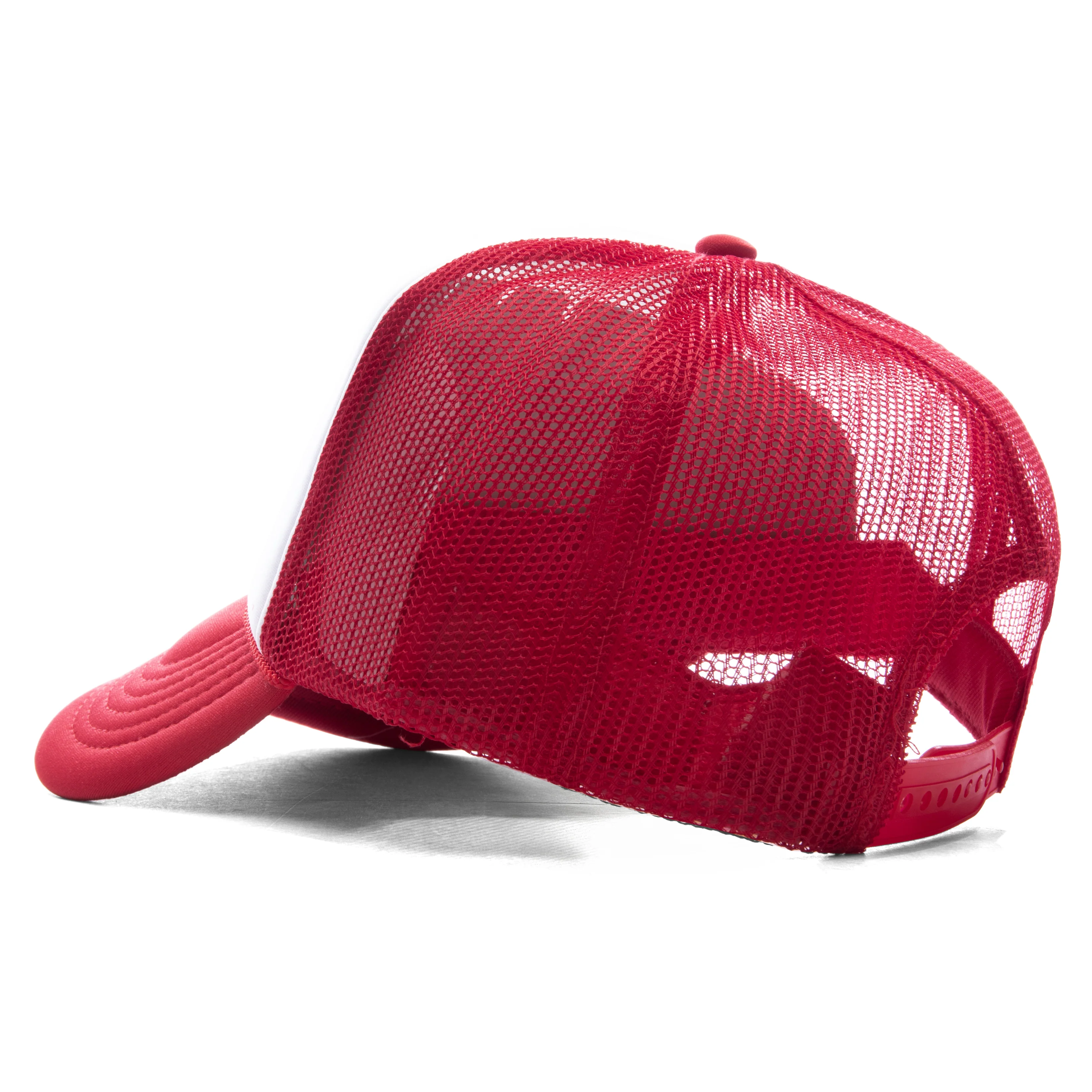 Snow Cat Trucker Cap - White/Red - Image 4