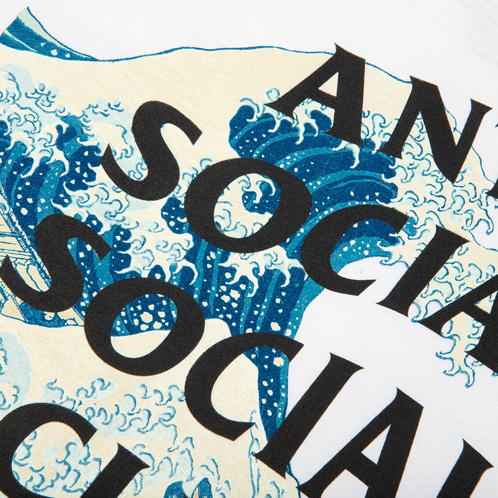 'Tonkatsu' The Great Wave Tee - White - Image 4