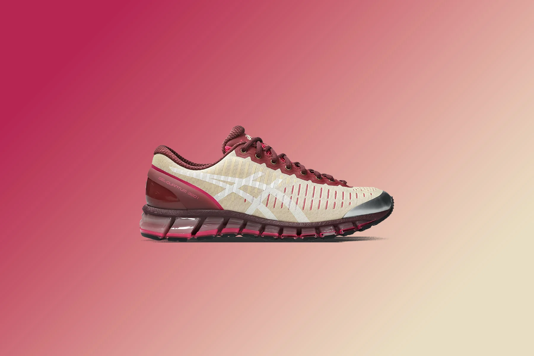 Asics x Above The Clouds Gel-Quantum 360 I - Soft Yellow/Brisket Red - Image 2