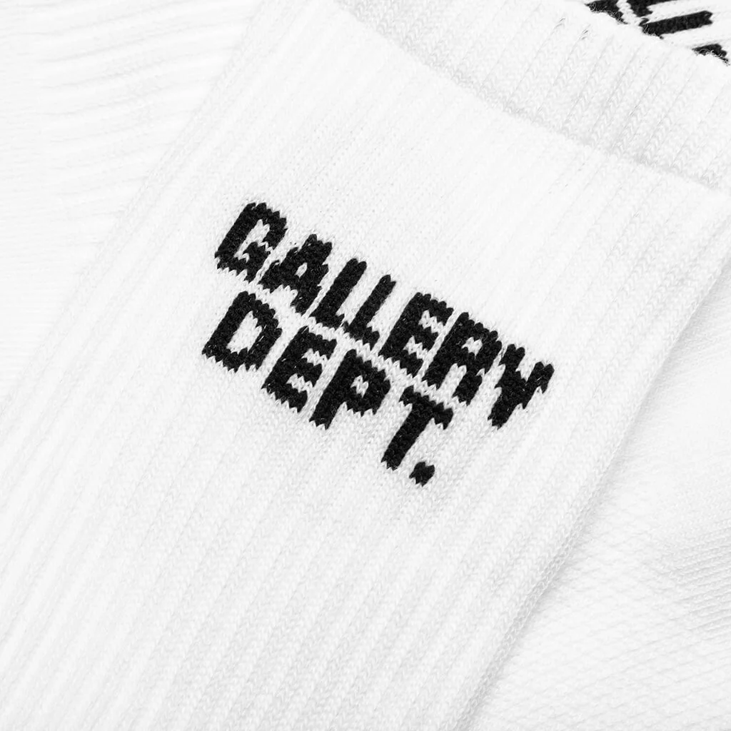 Asics x Gallery Dept. Training Crew Socks (1 Pack) - Brilliant White - Image 2