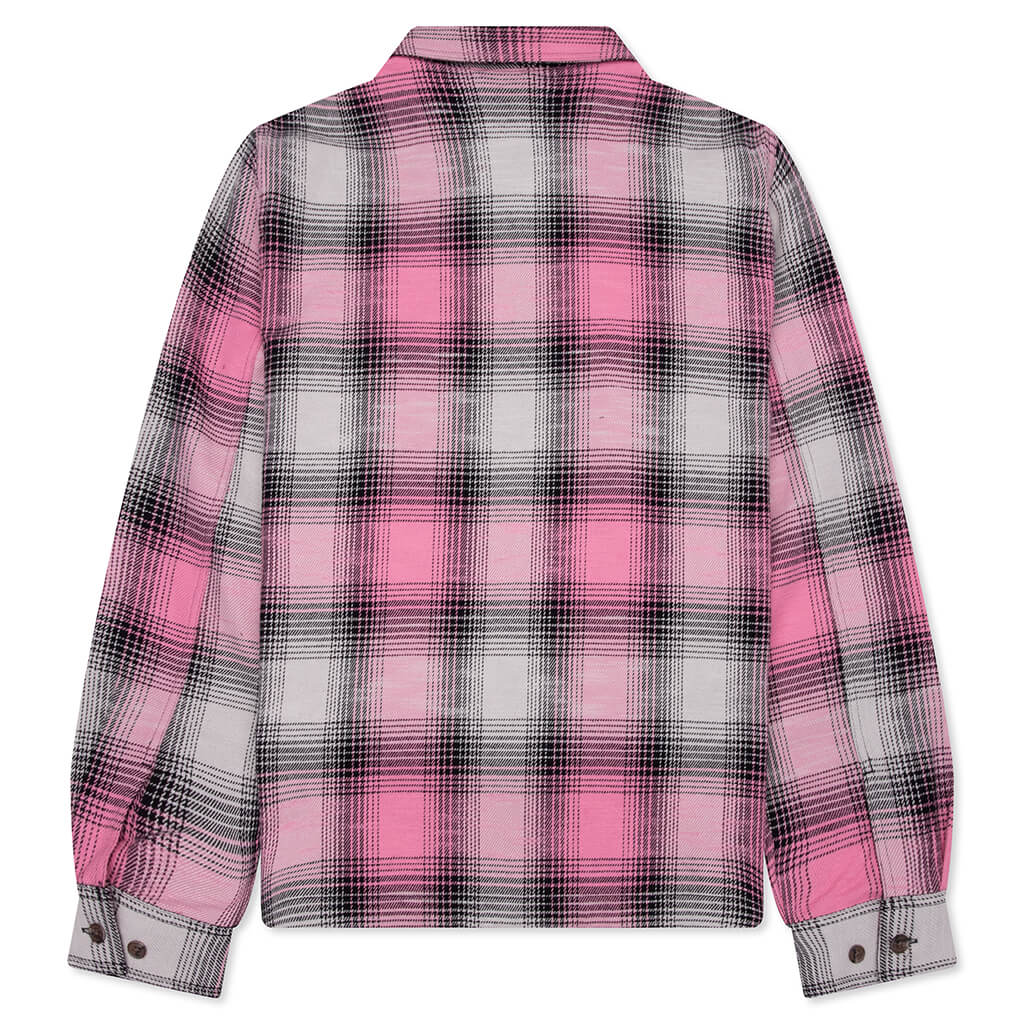 Flannel Zip Shirt - Pink - Image 2