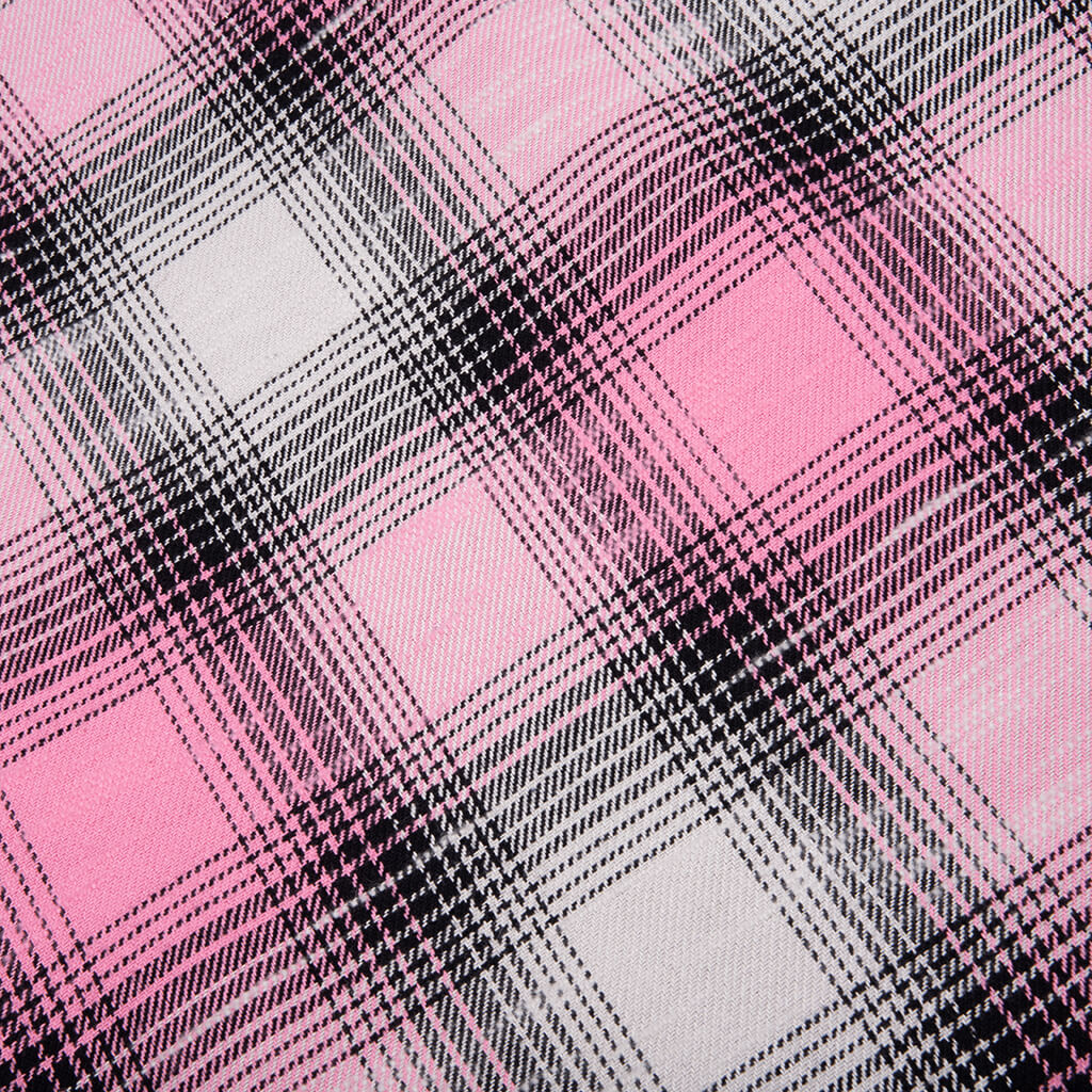 Flannel Zip Shirt - Pink - Image 4
