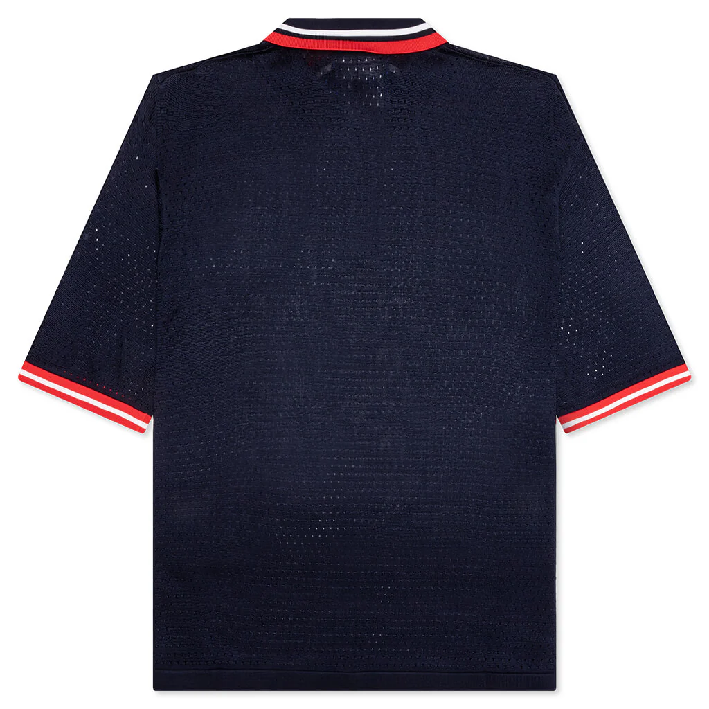 Mesh Polo - Navy - Image 2