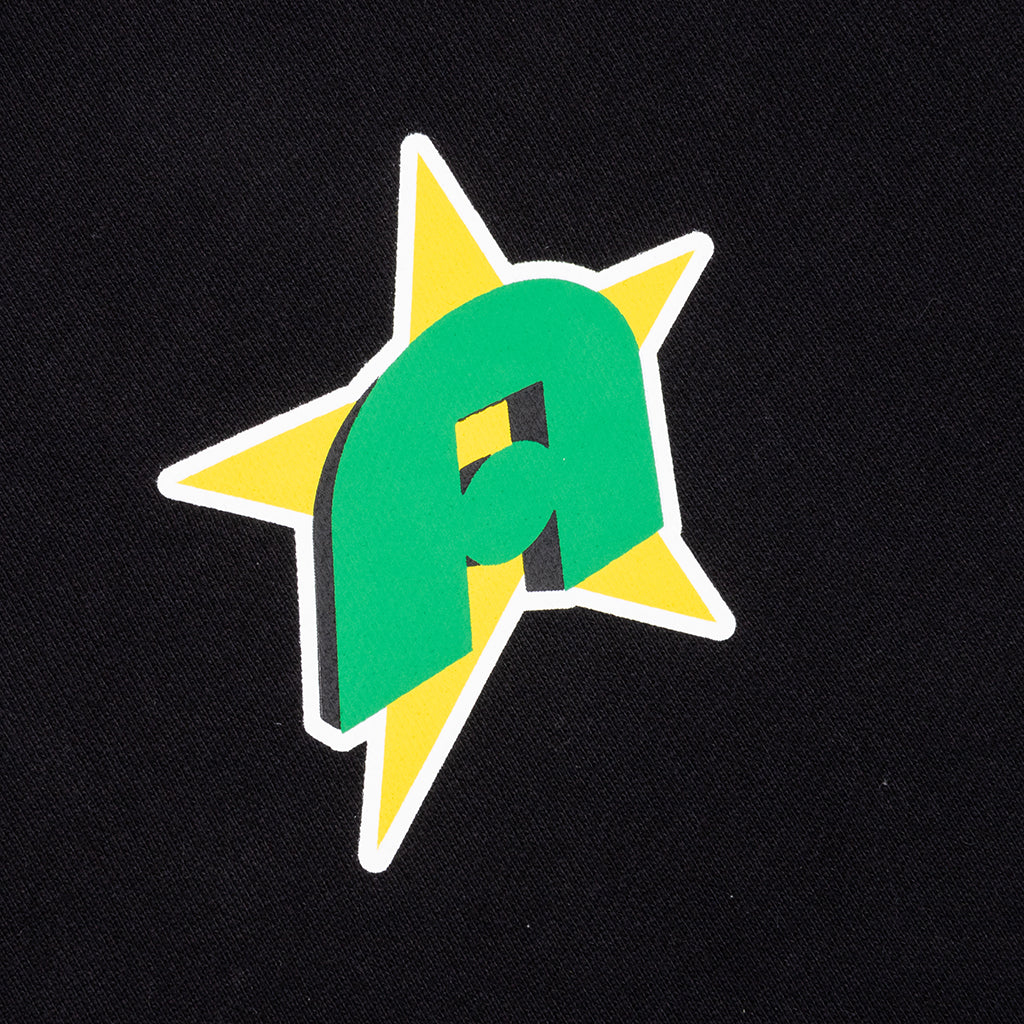 Star A Zip Up Hoodie - Black - Image 3