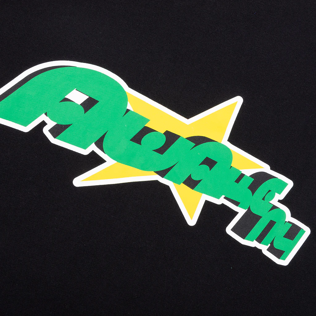 Star A Zip Up Hoodie - Black - Image 4