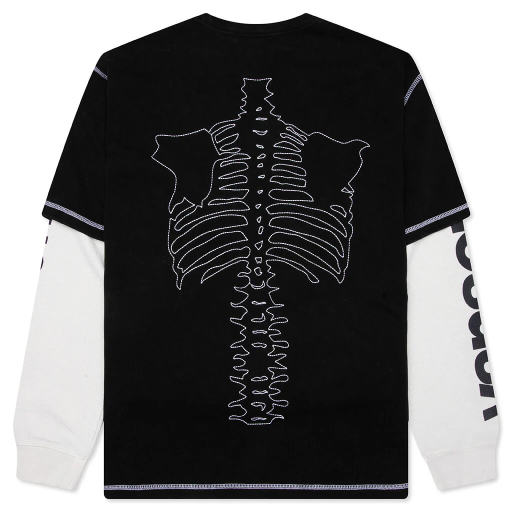 Vanson Bones Waffle T-Shirt - Black - Image 2