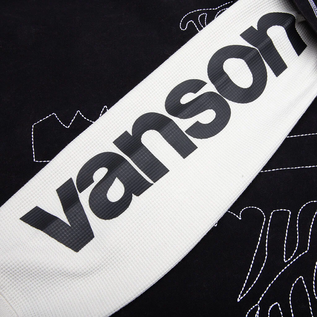 Vanson Bones Waffle T-Shirt - Black - Image 4