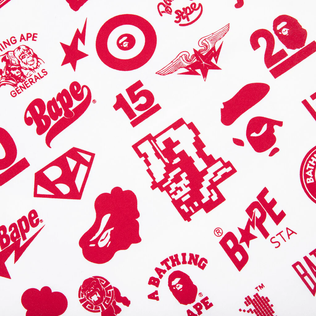 Bape 30 Th Anniversary Tee #2 - White/Red - Image 4