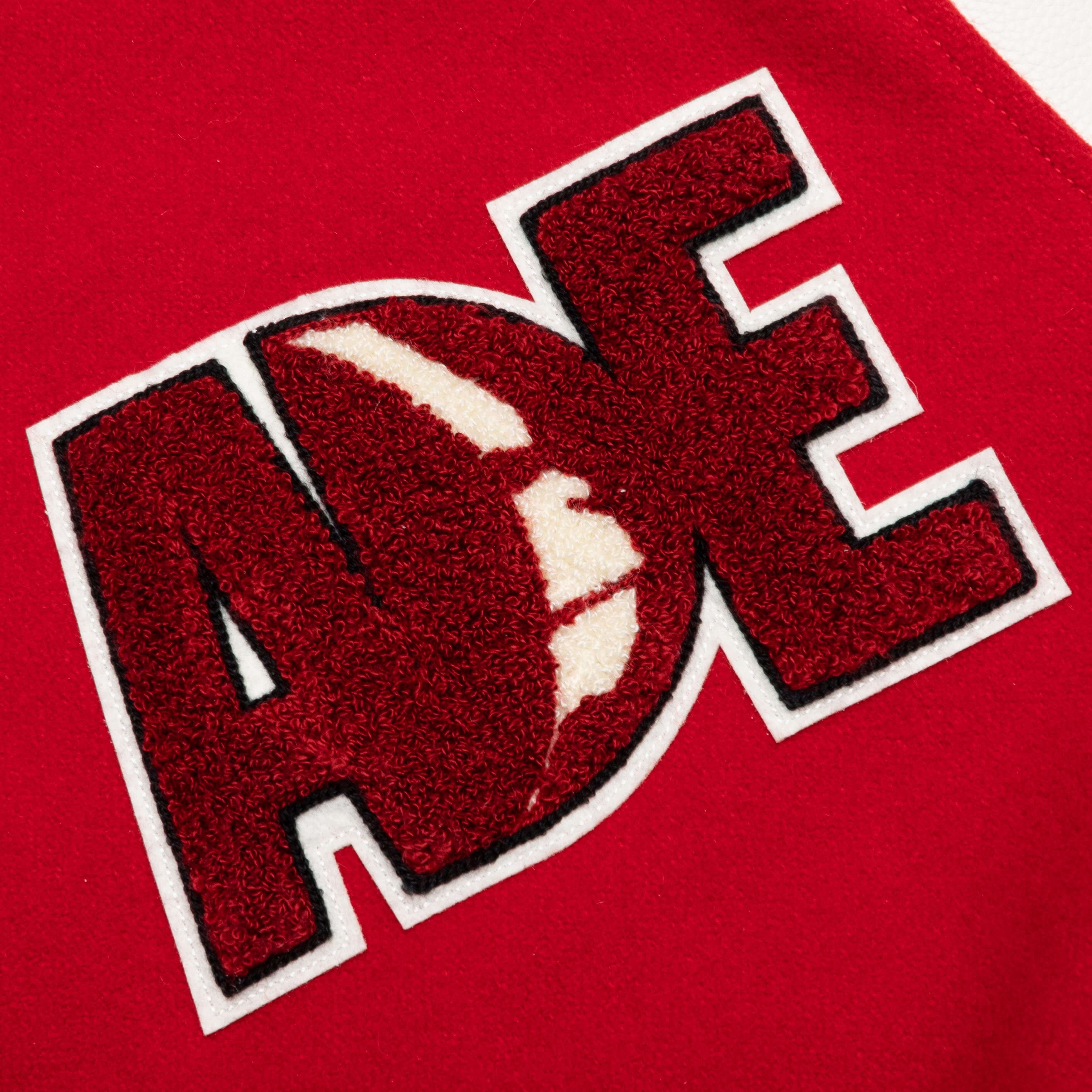 Bape Multi Motif Varsity Jacket - Red - Image 3