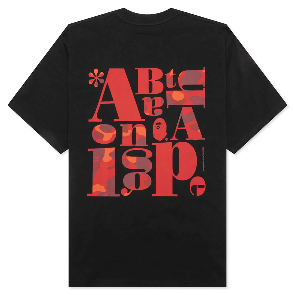 Bape Text Graphic Tee - Black - Image 2