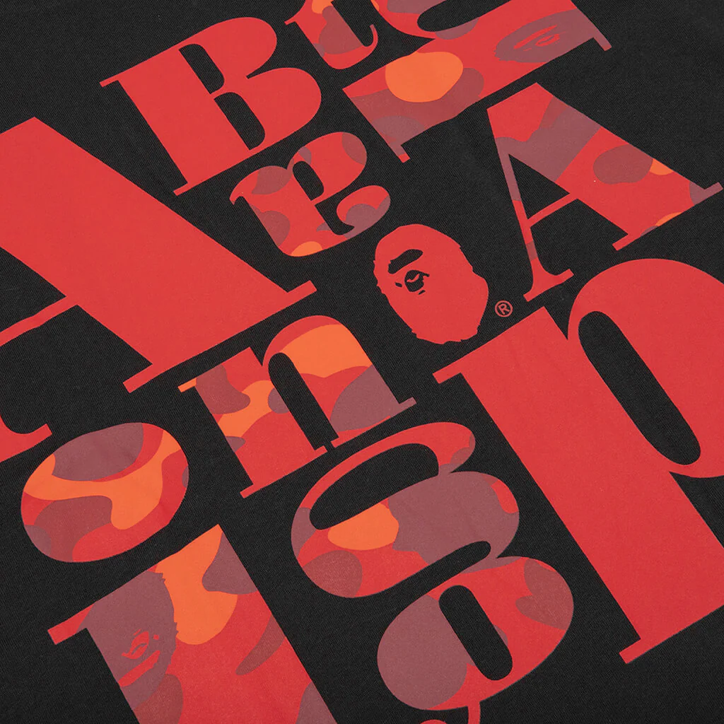 Bape Text Graphic Tee - Black - Image 3