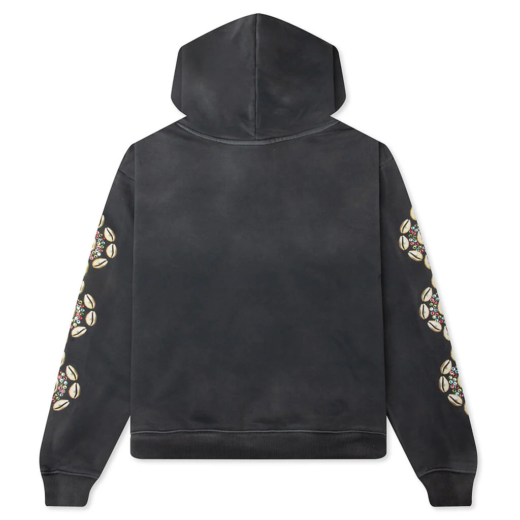 Cowrie Crystal Hoodie - Black - Image 2