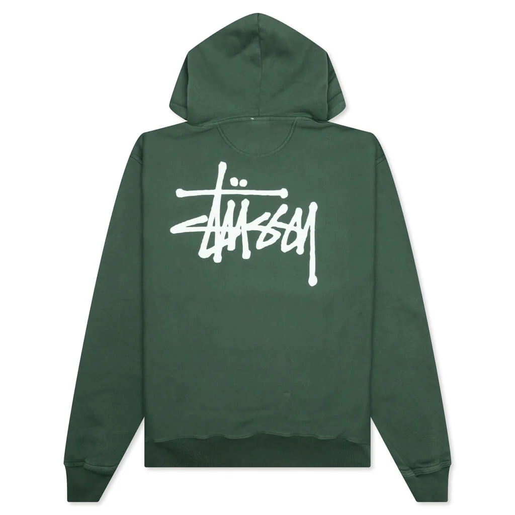 Basic Stussy Pigment Dyed Hoodie - Forest - Image 2
