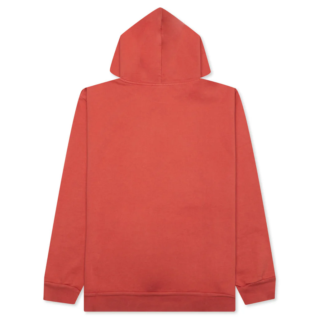 Bassline Hood Fleece - Dusty Red - Image 2