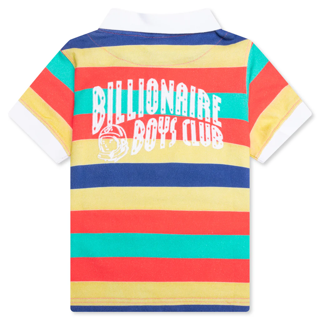 Kids BB Space Race S/S Polo - Hot Coral - Image 2