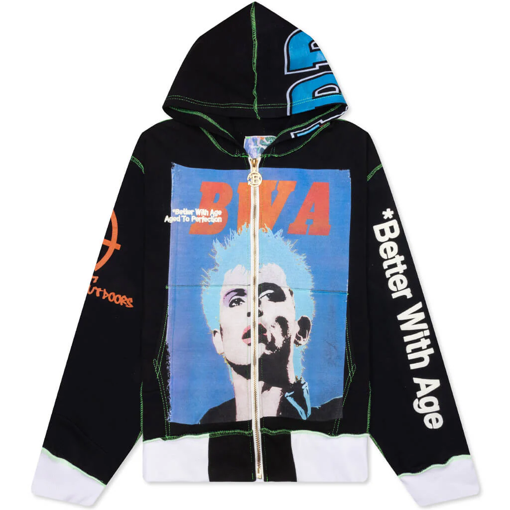 Halifax Reconstructed Full-Zip Hoodie - Black