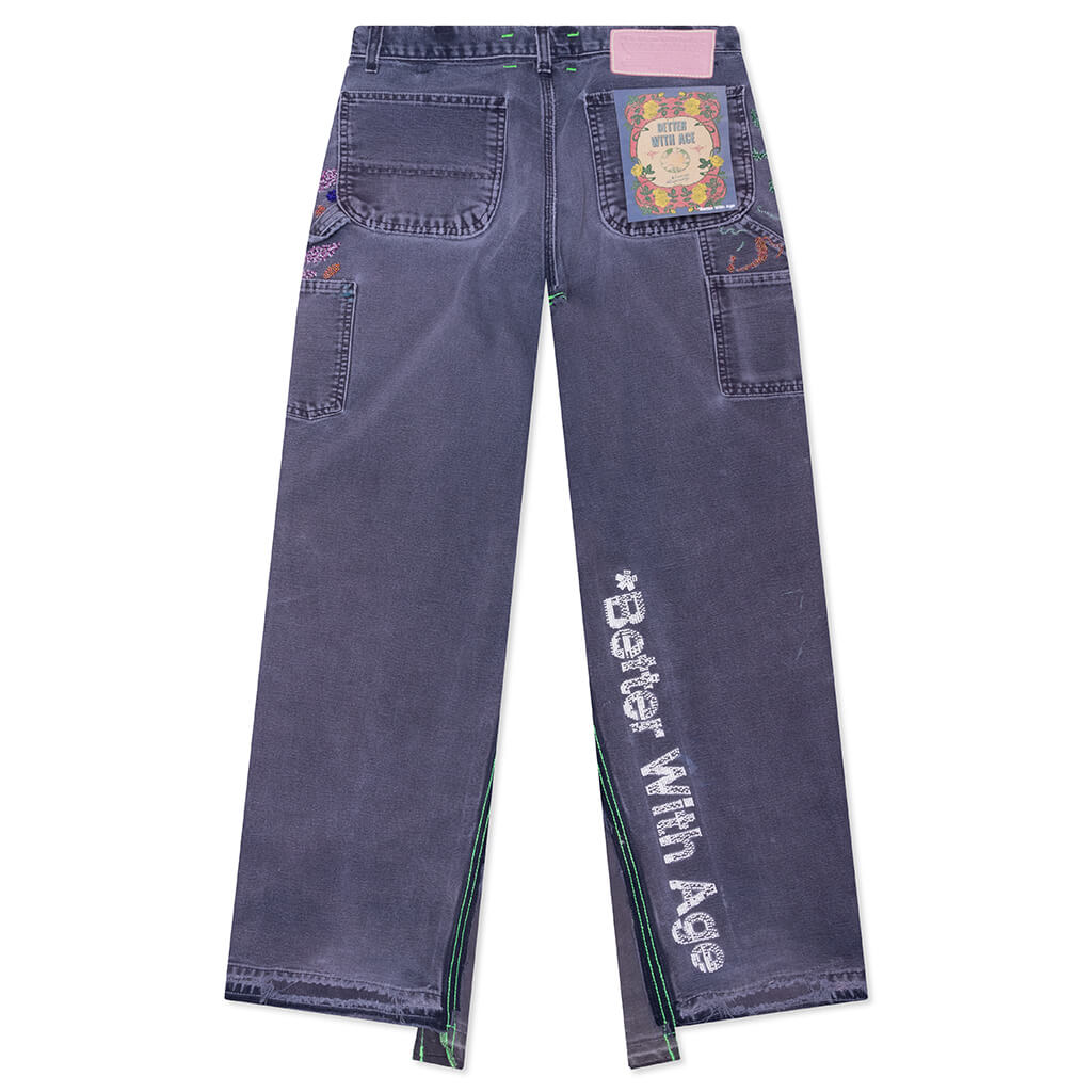 Painter's Hand-Beaded Double-Wide Trouser - Multi - Image 2