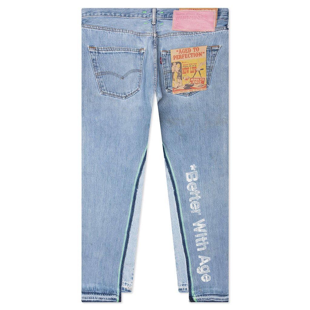 Sham Hand-Beaded Double-Wide Denim - Indigo - Image 2
