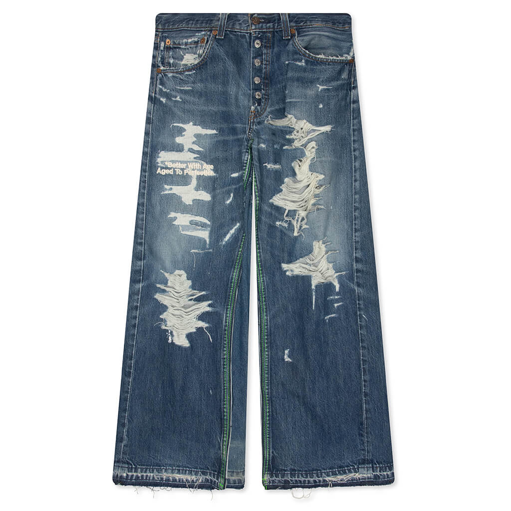 Smoked Double-Wide Denim - Indigo