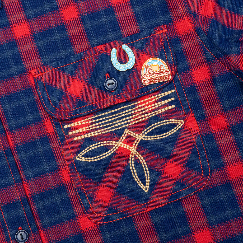 BB Dust L/S Flannel - Racing Red - Image 4