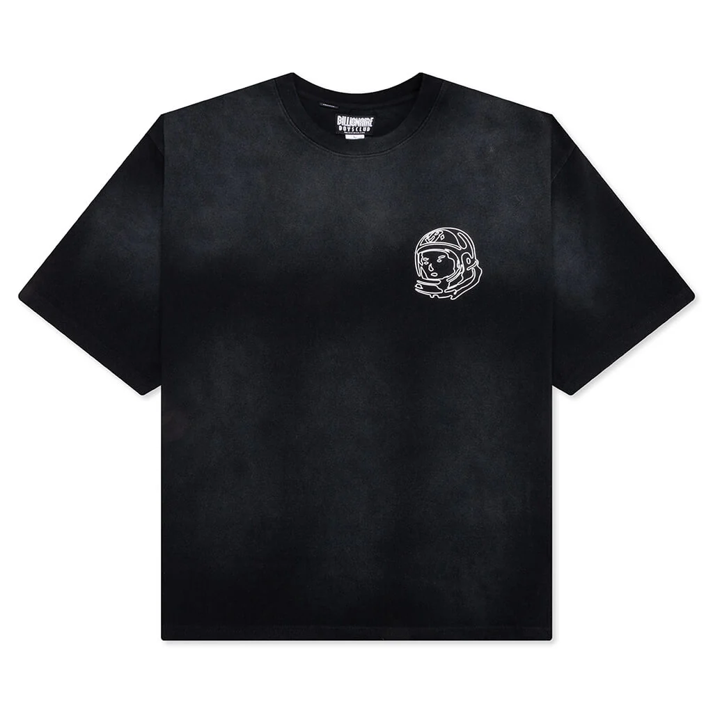 BB Faded Helmet S/S Crop Fit Knit - Black