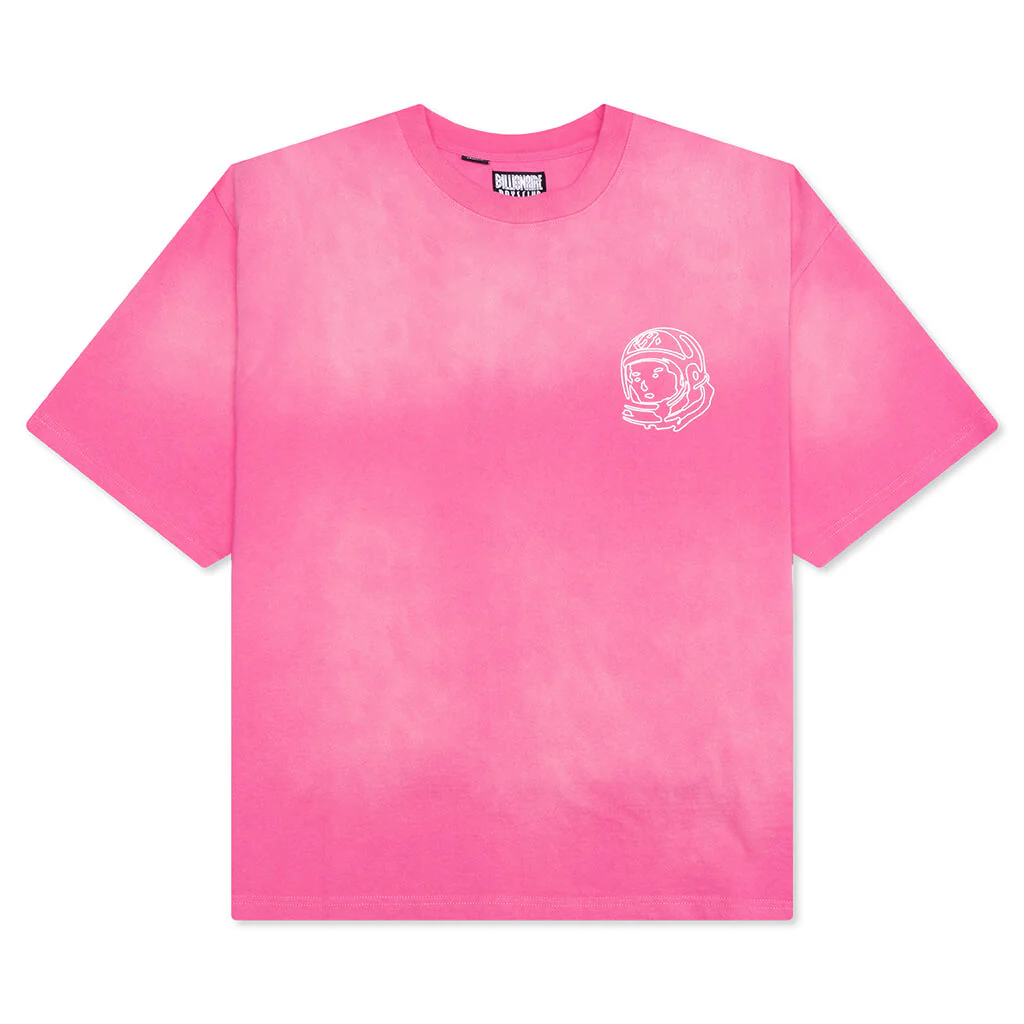 BB Faded Helmet S/S Crop Fit Knit - Carmine Rose