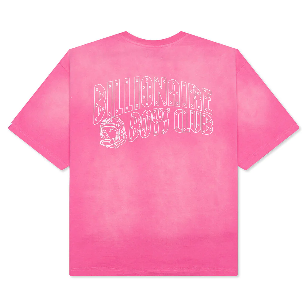 BB Faded Helmet S/S Crop Fit Knit - Carmine Rose - Image 2