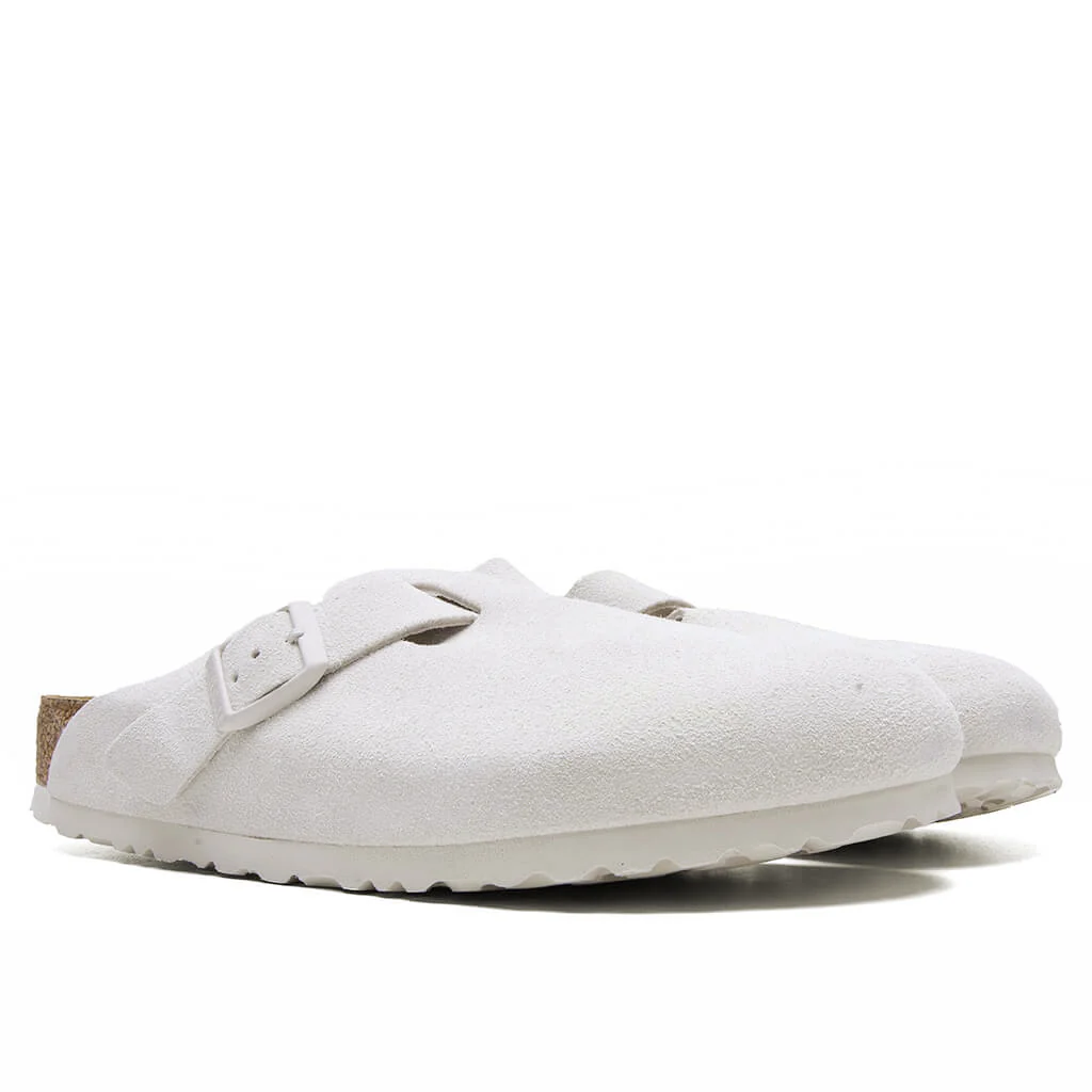 Boston Soft Footbed Suede Leather - Antique White - Image 3