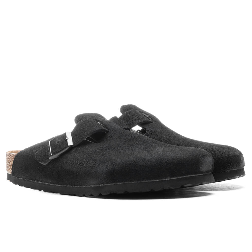 Wide Boston Soft Footbed Suede - Black - Image 3