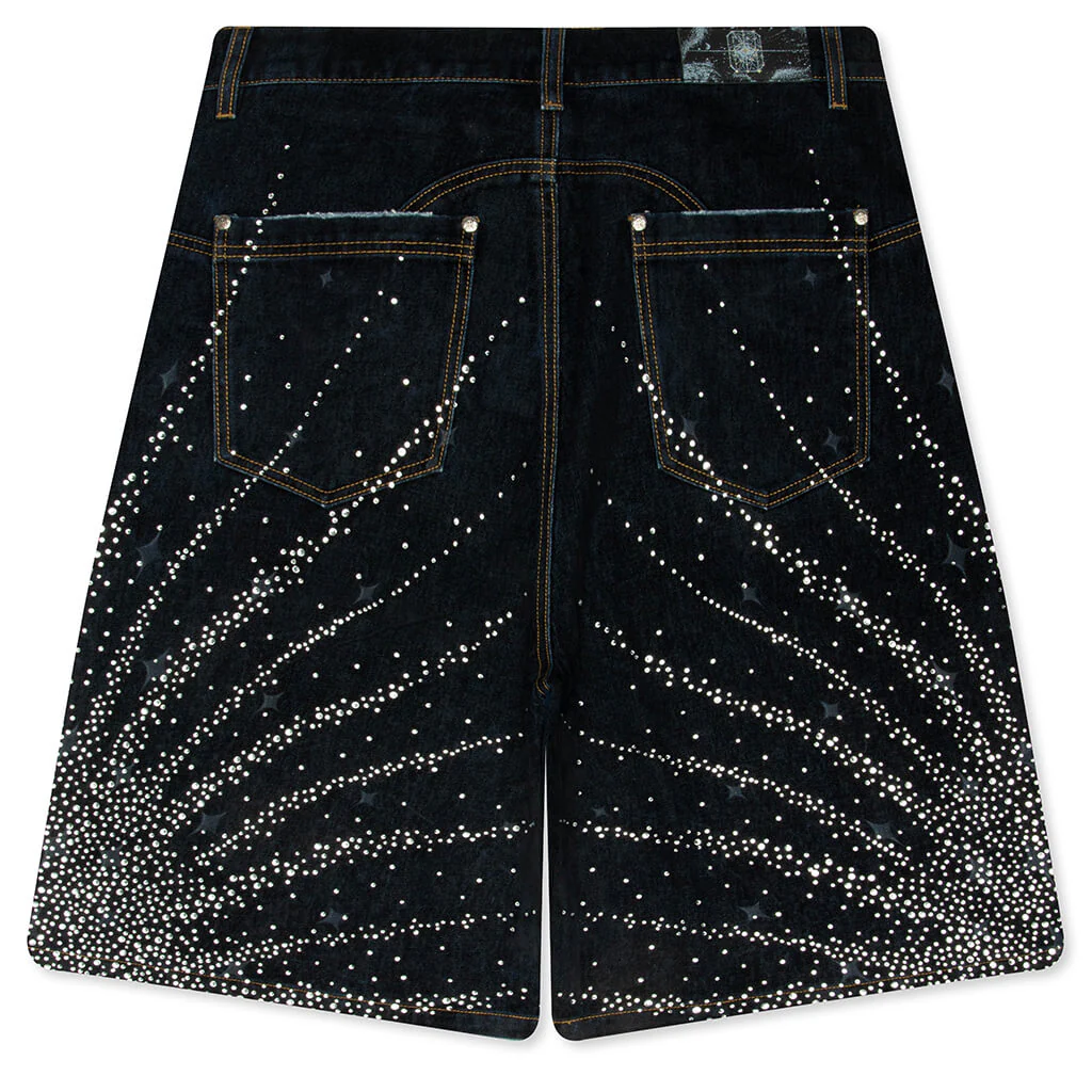 20K Diamond Starlight Denim Shorts - Blue - Image 2