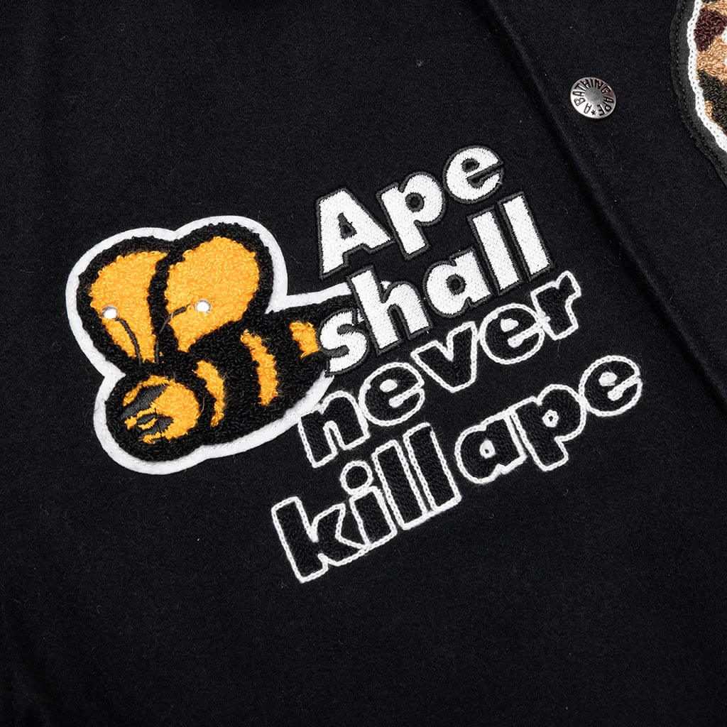 Bape Varsity Jacket - Black - Image 3