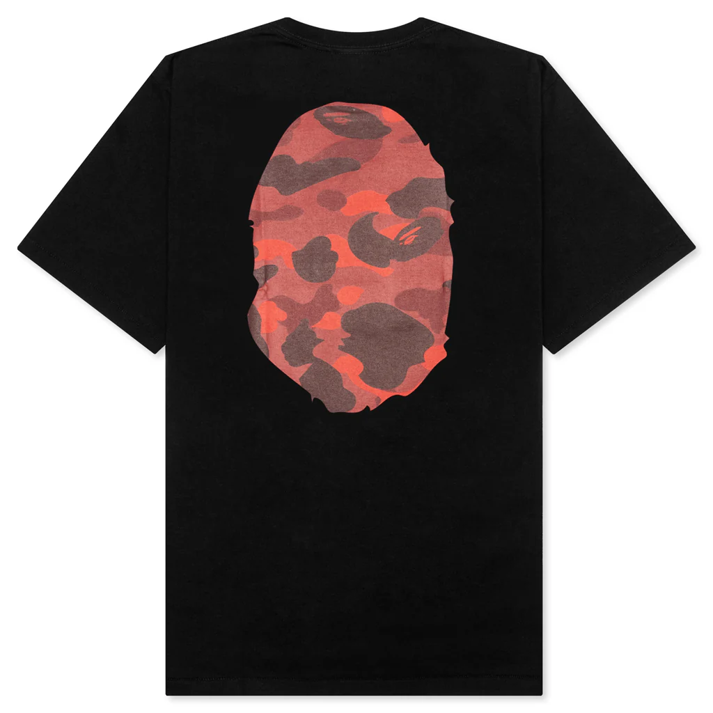 Color Camo Big Ape Head Tee - Black/Red - Image 2