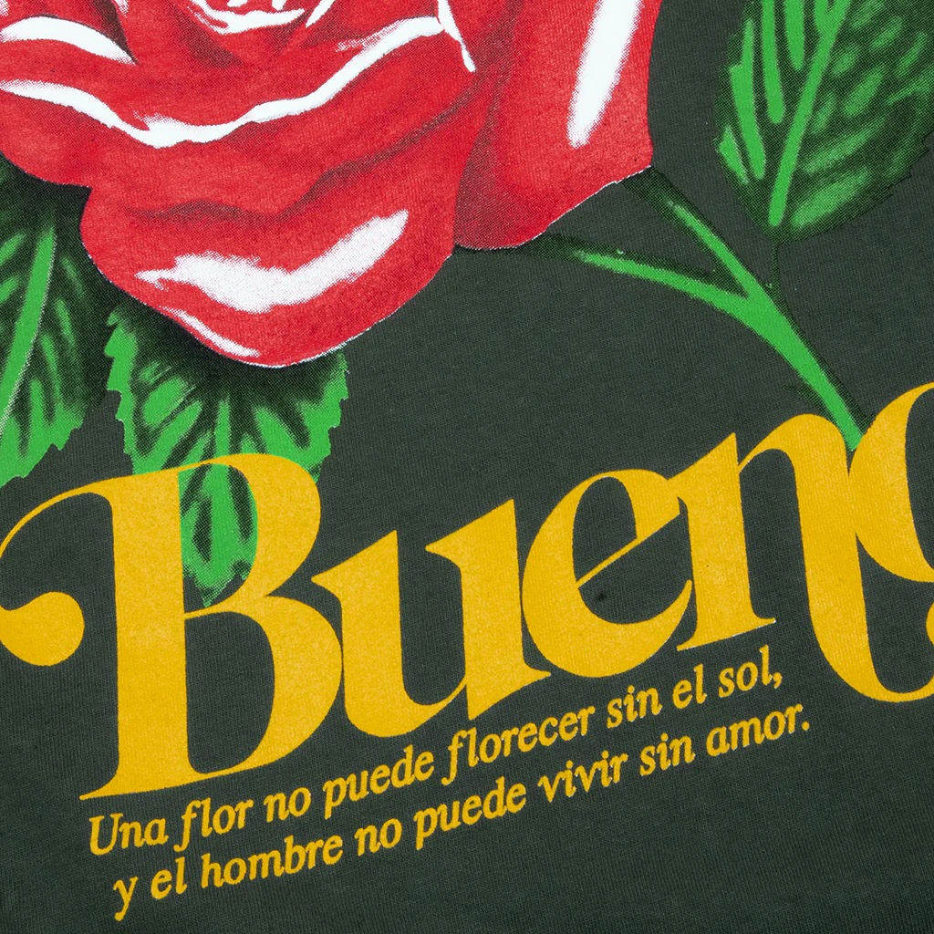 Flower Love S/S Tee - Forest Green - Image 4