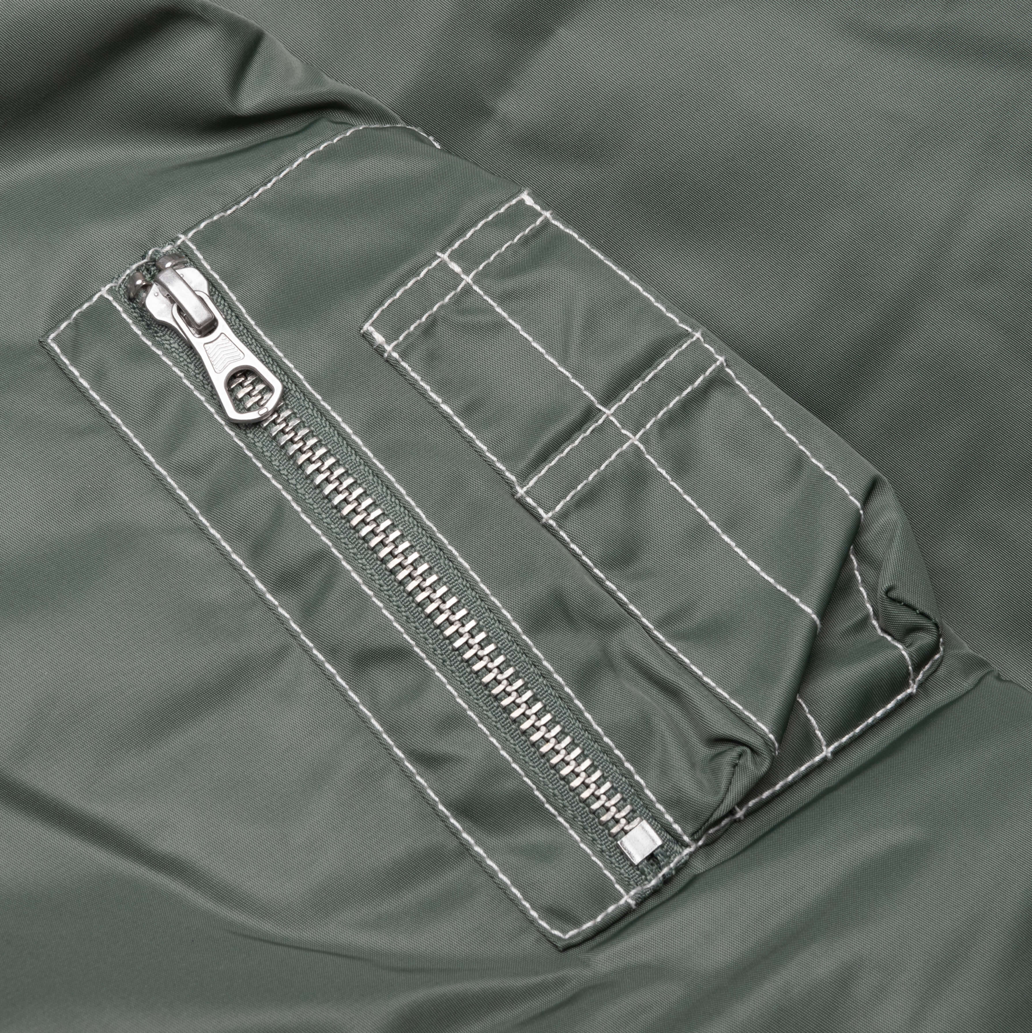 Built Bomber Jacket - Green - Image 3