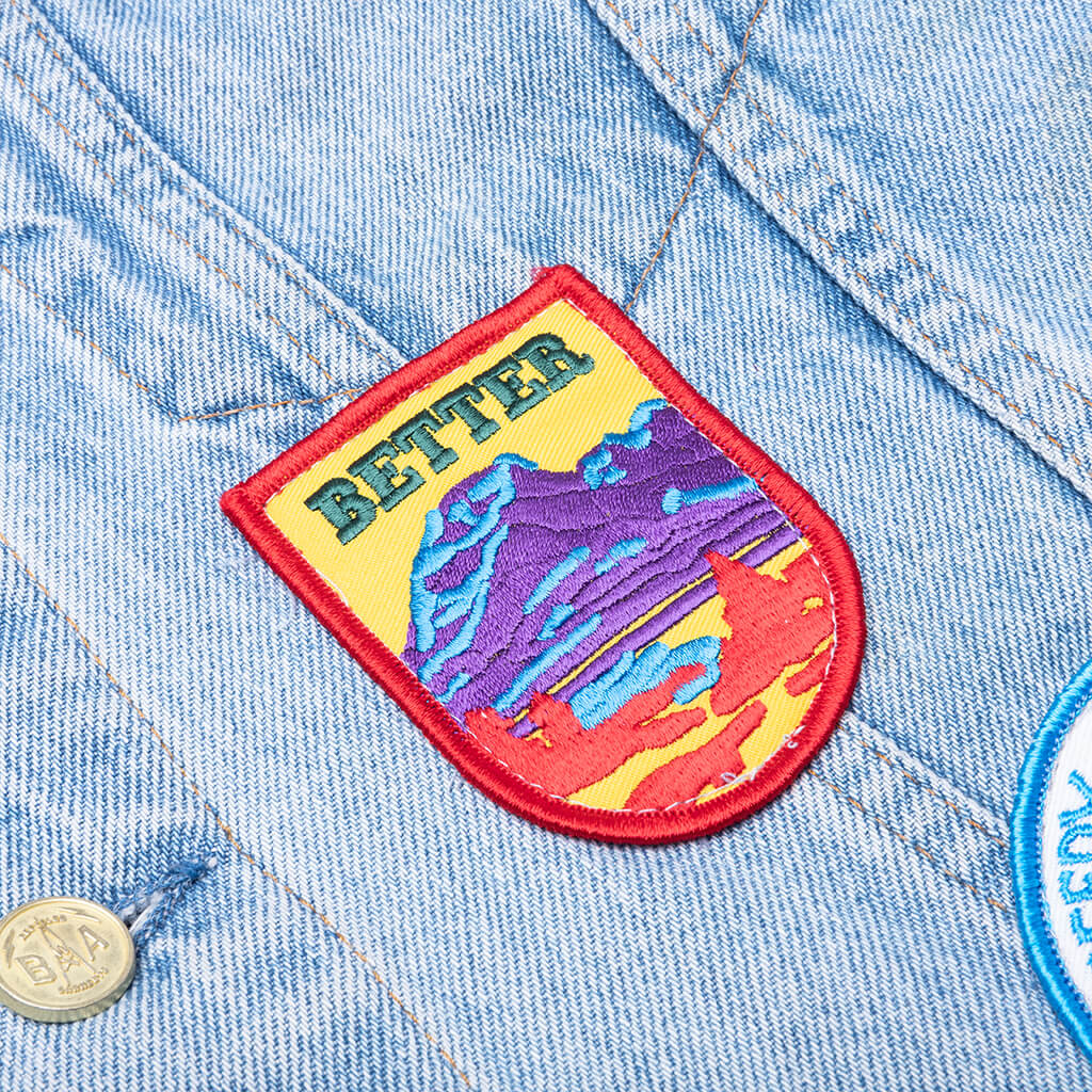 Charlatan Reversible Denim/Baseball Jacket - Indigo - Image 3