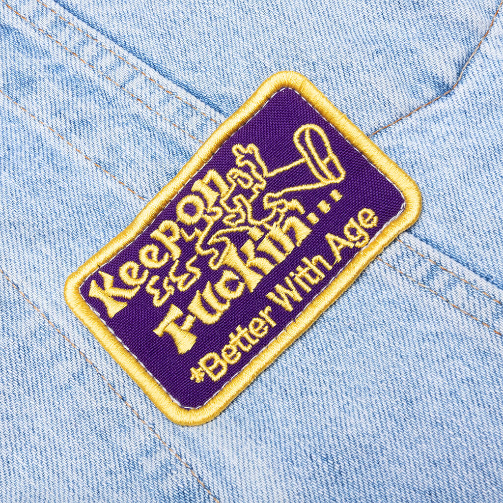 Charlatan Reversible Denim/Baseball Jacket - Indigo - Image 3
